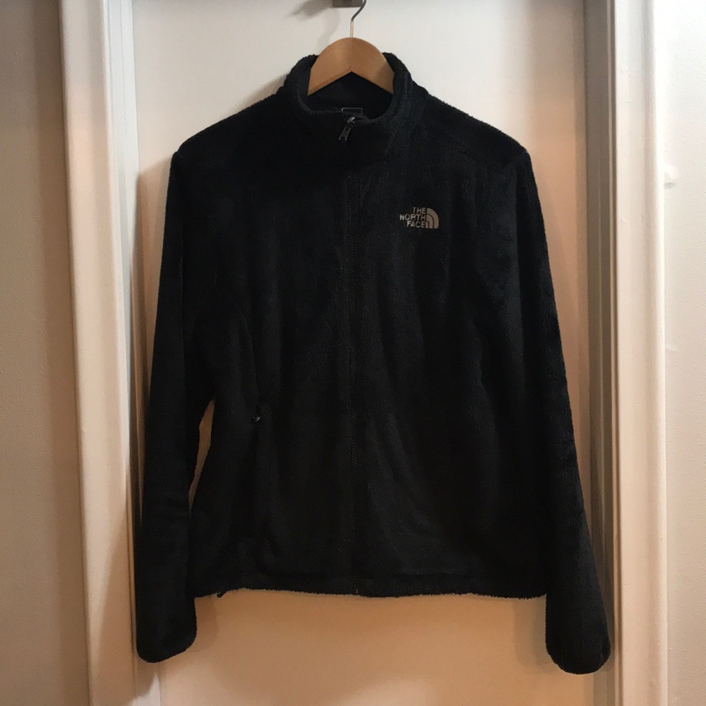 North Face super soft fleece jacket. Black. Size M